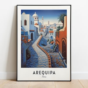 Art mural impression voyage monastère de Santa Catalina, Arequipa - impression de la ville du Pérou, cadeau de voyage monastère de Santa Catalina, téléchargement numérique, art mural