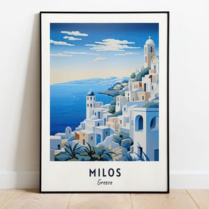 Milos Travel Print Wall Art, Milos - Greece City Print, Milos Travel Gift, Milos City Poster, Digital Download, Travel Gift, Wedding Gift