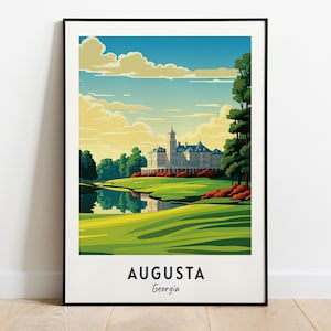 Augusta Travel Print Wall Art, Augusta - Georgia City Print, Augusta reiscadeau, Augusta City poster, digitale download, reiscadeau