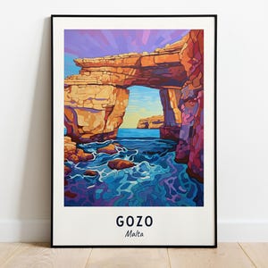Azure Window (Desmoronou em 2017) Impressão de viagem Arte de parede, Gozo - Impressão da cidade de Malta, Azure Window (Desmoronou em 2017) Presente de viagem, Presente de viagem