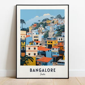 Bangalore Travel Print Wall Art, Bangalore - India City Print, Bangalore Travel Gift, Bangalore City Poster, Digital Download, Travel Gift