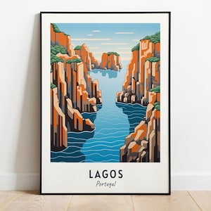 Ponta Da Piedade Travel Print Wall Art, Lagos - Portugal City Print, Ponta Da Piedade Travel Gift, Ponta Da Piedade Poster, Digital Download
