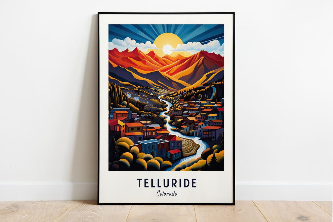 Telluride, Colorado Travel Print Wall Art, Telluride - Colorado City ...