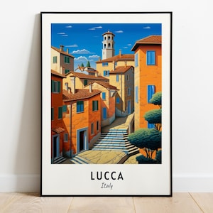 Lucca Travel Print Wall Art, Lucca - Italië stad print, Lucca reiscadeau, Lucca City poster, digitale download, reiscadeau, Lucca Home Decor