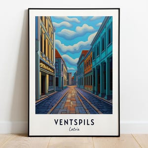 Ventspils Old Town Travel Print Wall Art, Ventspils - Latvia City Print, Ventspils Old Town Travel Gift, Ventspils Old Town Poster, Wall Art