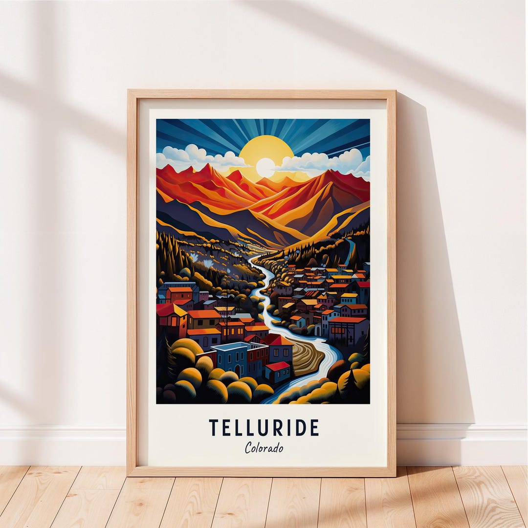 Telluride Travel Poster Telluride Colorado Wall Art Colorado Print ...