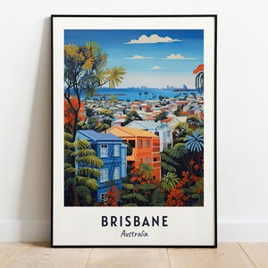 Brisbane Travel Print Wall Art, Brisbane - Australia City Print, Brisbane Travel Gift, Brisbane City Poster, Digital Download, Travel Gift