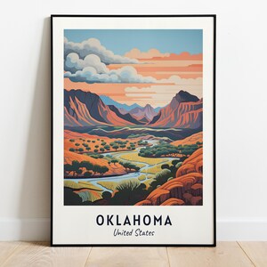 Oklahoma, United States Travel Print Wall Art, Oklahoma - United States City Print, Oklahoma, United States Travel Gift, Oklahoma, Wall Art