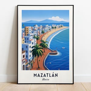 Malecón De Mazatlán Travel Print Wall Art, Mazatlán - Mexico City Print, Malecón De Mazatlán Travel Gift, Malecón De Mazatlán Poster