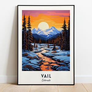 Vail Travel Print Wall Art, Vail - Colorado City Print, Vail Travel Gift, Vail City Poster, Digital Download, Travel Gift, Vail Home Decor