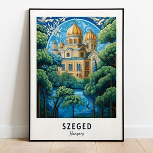Szeged Travel Print Wall Art, Szeged - Hungary City Print, Szeged Travel Gift, Szeged City Poster, Digital Download, Travel Gift, Wall Art