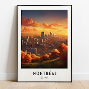 Montréal Travel Print Wall Art, Montréal - Canada City Print, Montréal Travel Gift, Montréal City Poster, Digital Download, Travel Gift