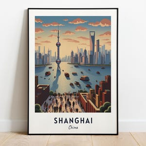 The Bund Travel Print Wall Art, Shanghai - China City Print, The Bund Travel Gift, The Bund Poster, Digital Download, Travel Gift, Wall Art