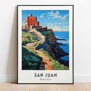 Castillo San Felipe Del Morro Travel Print Wall Art, San Juan - Puerto Rico City Print, Castillo San Felipe Del Morro Travel Gift, Wall Art