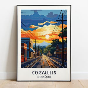 Corvallis Travel Print Wall Art, Corvallis - United States City Print, Corvallis Travel Gift, Corvallis City Poster, Digital Download
