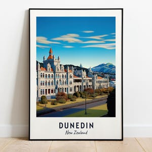 Dunedin Travel Print Wall Art, Dunedin - New Zealand City Print, Dunedin Travel Gift, Dunedin City Poster, Digital Download, Travel Gift