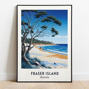Fraser Island, Australia Travel Print Wall Art, Fraser Island - Australia City Print, Fraser Island, Australia Travel Gift, Fraser Island