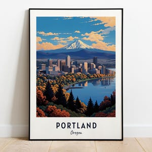 Portland Travel Print Wall Art, Portland - Oregon City Print, Portland Travel Gift, Portland City Poster, Digital Download, Travel Gift