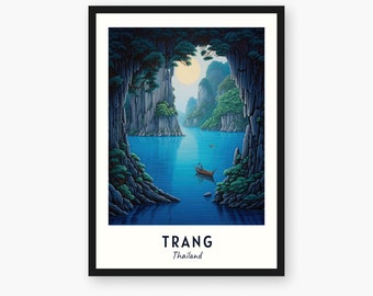 Trang Travel Print, Trang - Thailand Travel Gift, Printable City Poster, Digital Download, Wedding Gift, Birthday Present