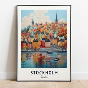 Arte de parede de impressão de viagem de Estocolmo, Estocolmo - Impressão da cidade da Suécia, Presente de viagem de Estocolmo, Pôster da cidade de Estocolmo, Download digital, Presente de viagem