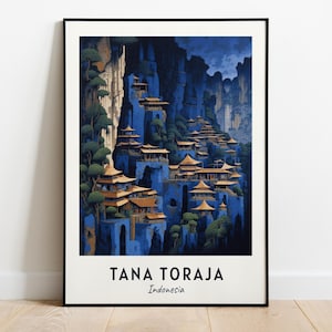 Londa Burial Caves Travel Print Wall Art, Tana Toraja - Indonesia City Print, Londa Burial Caves Travel Gift, Londa Burial Caves Poster