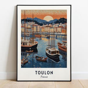 Toulon Travel Print Wall Art, Toulon - France City Print, Toulon Travel Gift, Toulon City Poster, Digital Download, Travel Gift, Wall Art
