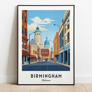 Birmingham Travel Print Wall Art, Birmingham - Alabama City Print, Birmingham Travel Gift, Birmingham City Poster, Digital Download