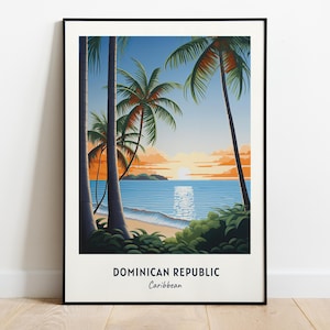 Dominican Republic, Caribbean Travel Print Wall Art, Dominican Republic - Caribbean City Print, Dominican Republic, Caribbean Travel Gift