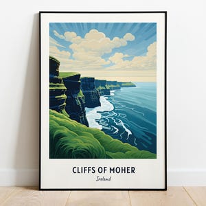 Cliffs Of Moher, Ireland Travel Print Wall Art, Cliffs Of Moher - Ireland City Print, Cliffs Of Moher, Ireland Travel Gift, Cliffs Of Moher