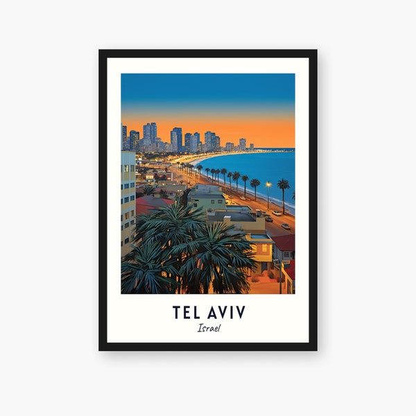 Tel Living Reise-Druck, Tel Oriental - Israel, Reisegeschenk, druckbare Stadt Poster, digitaler Download, Hochzeitsgeschenk, Geburtstagsgeschenk