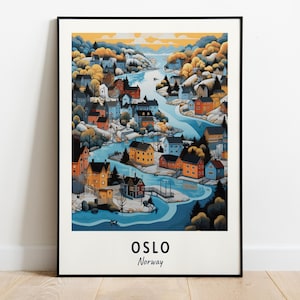 Oslo Reise Druck, Oslo - Norwegen Stadt Druck, Oslo Reisegeschenk, Oslo Stadt Poster, digitaler Download, Reisegeschenk, Oslo Wohnkultur