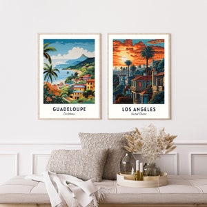 Impression de voyage en Guadeloupe, Guadeloupe cadeau de voyage dans les Caraïbes, affiche imprimable de la ville, téléchargement numérique, cadeau de mariage, cadeau d'anniversaire image 3