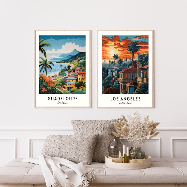 Guadeloupe Travel Print, Guadeloupe Caribbean Travel Gift, Printable City Poster, Digital Download, Wedding Gift, Birthday Present image 3