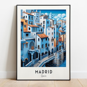 Madrid Travel Print Wall Art, Madrid - Spain City Print, Madrid Travel Gift, Madrid City Poster, Digital Download, Travel Gift, Wedding Gift