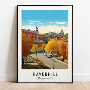 Haverhill Travel Print Wall Art, Haverhill - Massachusetts City Print, Haverhill Travel Gift, Haverhill City Poster, Digital Download