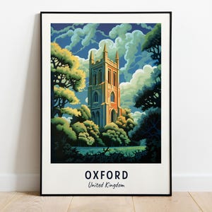 Oxford Travel Print Wall Art, Oxford - United Kingdom City Print, Oxford Travel Gift, Oxford City Poster, Digital Download, Travel Gift