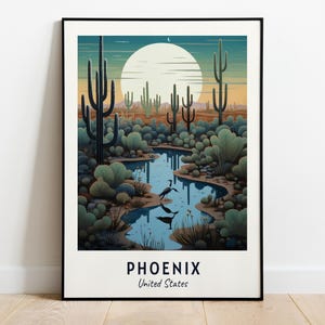 Phoenix Travel Print Wall Art, Phoenix - United States City Print, Phoenix Travel Gift, Phoenix City Poster, Digital Download, Travel Gift