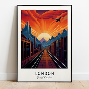 London Travel Print Wall Art, London - United Kingdom City Print, London Travel Gift, London City Poster, Digital Download, Travel Gift