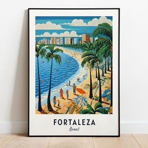 Beach Park Travel Print Wall Art, Fortaleza - Brazil City Print, Beach Park Travel Gift, Beach Park Poster, Digital Download, Travel Gift