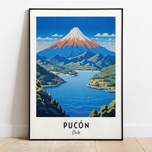 Villarrica Volcano Travel Print Wall Art, Pucón - Chile City Print, Villarrica Volcano Travel Gift, Villarrica Volcano Poster, Travel Gift