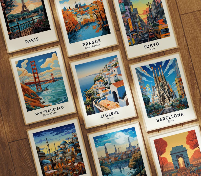 Algarve Travel Poster Algarve Portugal Wall Art Portugal Print Cityscape Artwork Travel Wall Decor Digital Download Travel Gift image 7
