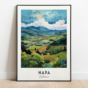 Napa Travel Print Wall Art, Napa - California City Print, Napa Travel Gift, Napa City Poster, Digital Download, Travel Gift, Napa Home Decor