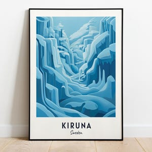 Icehotel Travel Print Wall Art, Kiruna - Sweden City Print, Icehotel Travel Gift, Icehotel Poster, Digital Download, Travel Gift, Wall Art