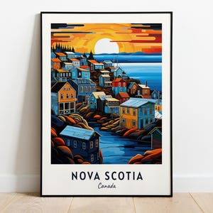 Nova Scotia, Canada Travel Print Wall Art, Nova Scotia - Canada City Print, Nova Scotia, Canada Travel Gift, Nova Scotia, Canada Poster
