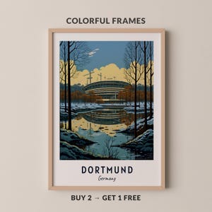 Dortmund Travel Poster Germany Print Wall Art City Print Cityscape Artwork Travel Wall Decor Digital Download Travel Gift