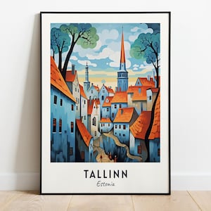 Tallinn Travel Print Wall Art, Tallinn - Estonia City Print, Tallinn Travel Gift, Tallinn City Poster, Digital Download, Travel Gift