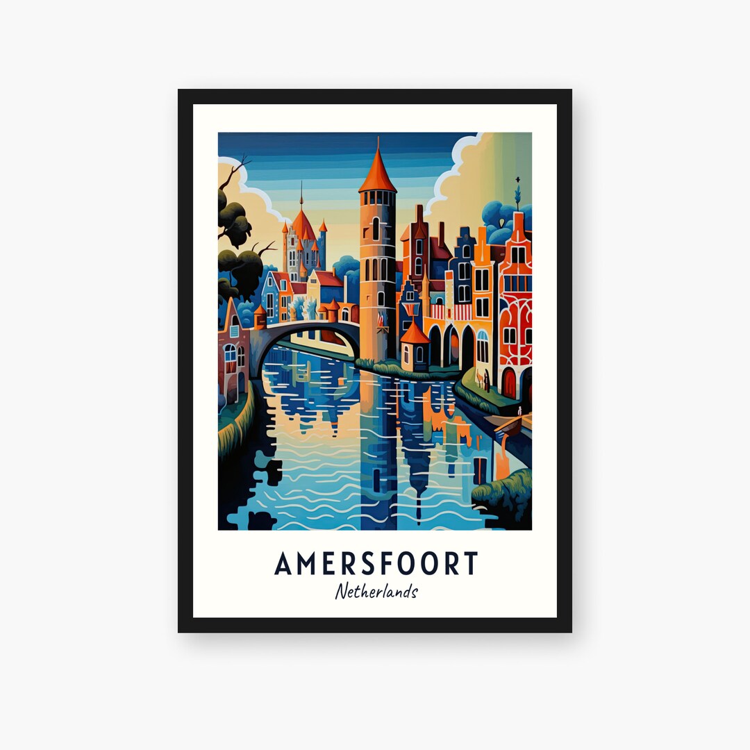 Amersfoort Travel Print Amersfoort Netherlands Travel Gift Etsy