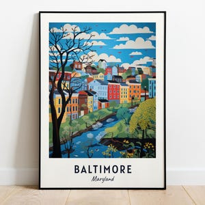 Baltimore Travel Print Wall Art, Baltimore - Maryland City Print, Baltimore Travel Gift, Baltimore City Poster, Digital Download, Wall Art