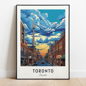 Toronto Travel Print Wall Art, Toronto - Canada City Print, Toronto Travel Gift, Toronto City Poster, Digital Download, Travel Gift