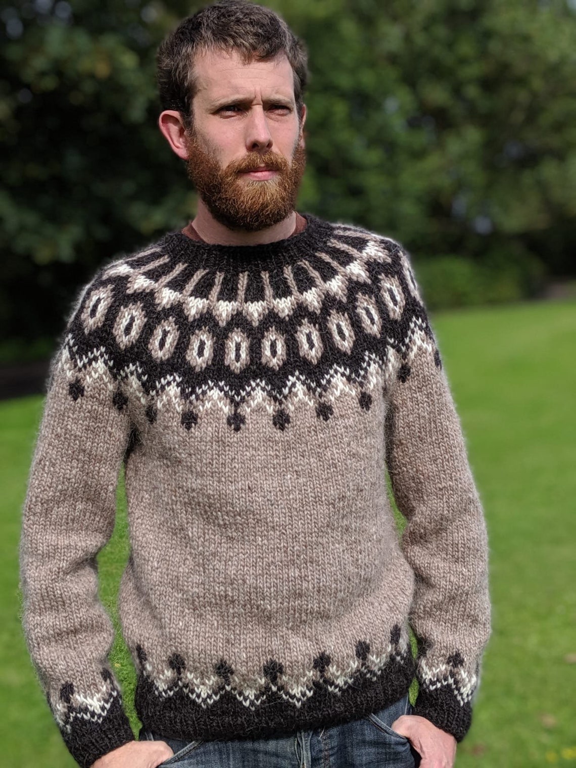Knitted Icelandic Alafoss Lopi Wool Unisex Jumper Sweater 100% | Etsy